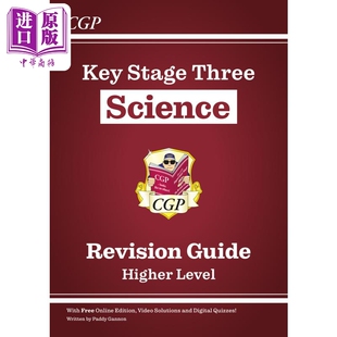 KS3科学复习指南 进口原版 中学 Higher 包含在线版 英国原版 Revision KS3 高级 视频和测验 Science Guide Coordinatio CGP教辅