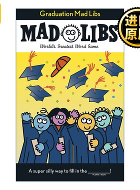 进口原版 Graduation Mad Libs 毕业典礼 疯狂填词游戏 英文原版   Mad Libs