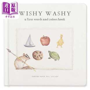 Washy and 对孩子入门单词和颜色 Wishy 早教认知 Tate 进口原版 Minds英文原版 First 教育 for Colors Words Paige Growing