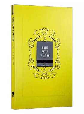 进口原版 Burn After Writing Yellow 写完即焚 黄色版 Sharon Jones个人互动日记 英文版 进口英语原版书籍 英文原版