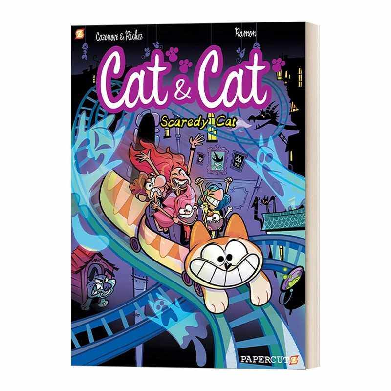 进口原版 Cat and Cat 4 Scaredy Cat 猫和猫4 害怕的猫 英文版 进口英语原版书籍 英文原版   Papercutz