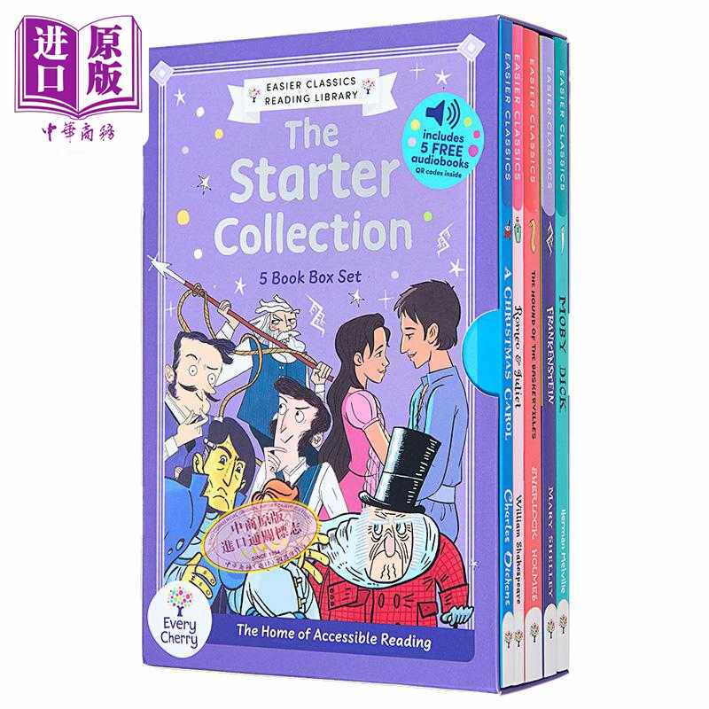 进口原版 *经典儿童文学入门套装5册 扫码听音频 Romeo and Juliet罗密欧与朱丽叶 Moby Dick白鲸 圣诞颂歌 巴斯克   Sweet Cherry