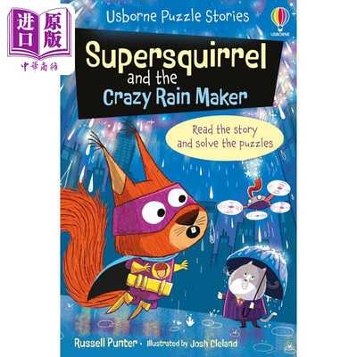 进口原版 *超级松鼠1 Supersquirrel and the Crazy Rain Maker 英文原版 儿童解谜谜题故事 动物漫画故事 6-9岁儿   Usborne Publ