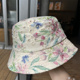 新款 印花渔夫帽子女遮阳防晒帽百搭甜美可爱显脸小盆帽潮 夏季
