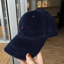 新款 大头围鸭舌帽潮 简约字母刺绣灯芯绒棒球帽子男女秋冬百搭韩版