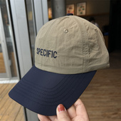 新款 休闲遮阳帽鸭舌帽女 速干透气超薄棒球帽男撞色帽子春夏季