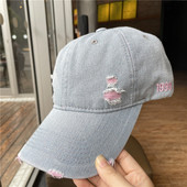 太阳帽 潮牌韩版 牛仔帽子女鸭舌帽男破洞棒球帽时尚 休闲百搭个性