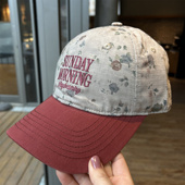 新款 复古小碎花棒球帽女春夏百搭小清新鸭舌帽显脸小遮阳帽子