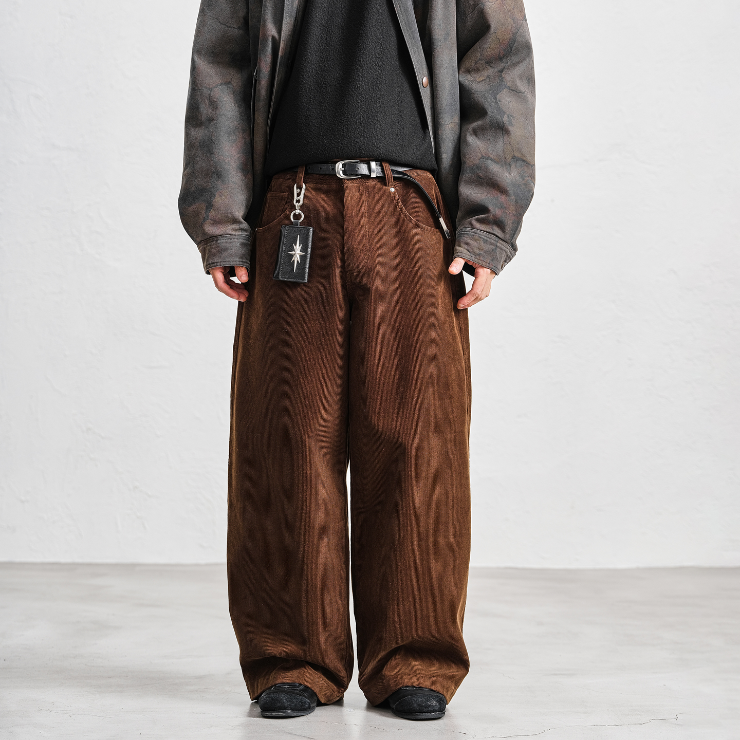 JUPSTUDIO肌理感灯芯绒休闲裤男