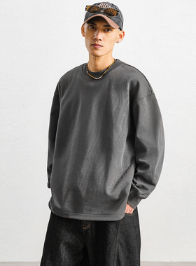 JUPSTUDIO基础款纯棉纯色长袖T恤男秋冬款休闲通勤内搭打底衫上衣