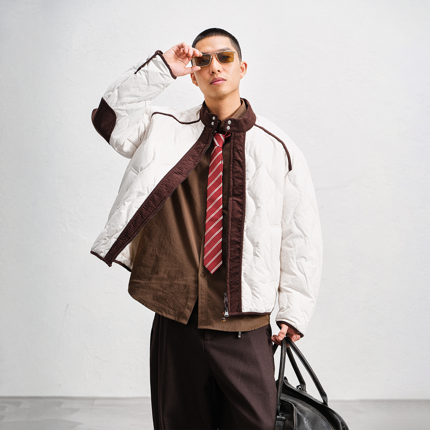 JUPSTUDIO90白鸭绒双拉链羽绒服