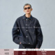 JUPSTUDIO老钱风牛仔外套男宽松翻领夹克百搭休闲牛仔风外套