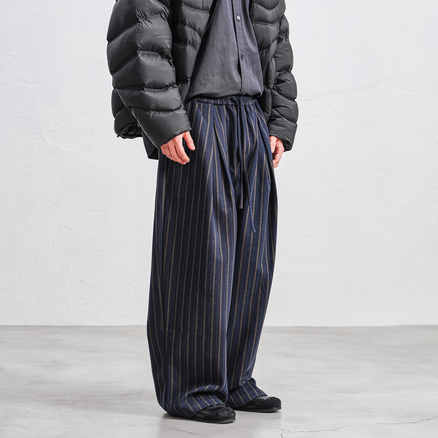 JUPSTUDIO时尚拼色条纹休闲裤男