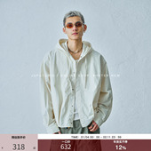 带帽春秋款 JUPSTUDIO极简风连帽长袖 夹克男宽松休闲外套春秋薄款