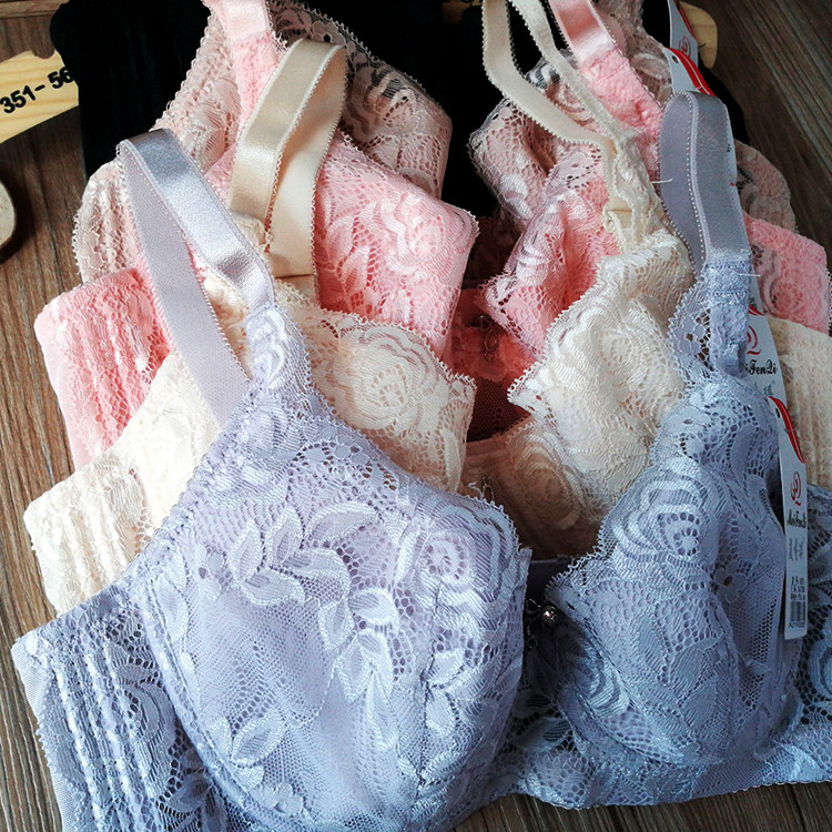 美芬琪833超薄模杯无海绵文胸大胸显小全罩杯薄款聚拢调整型内衣