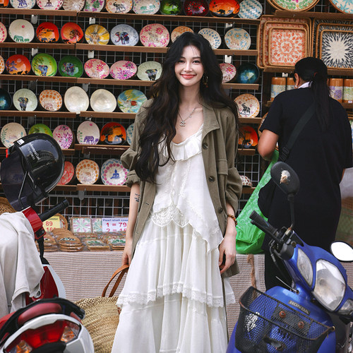 AZure法式复古亚麻口袋衬衫