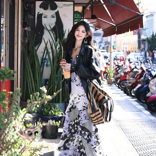 AZure复古宽松pu皮衣百搭显瘦