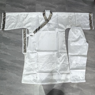 新款大二爷伯唐装乩童跳童衣定制金钱伯唐装孝子爷袍巡游衣服一套