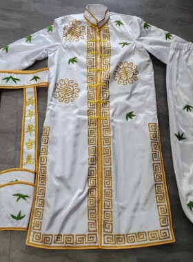 新款热卖手工服饰包贝爷大二爷袍玄天上帝衣服莲花三太子乩童服饰