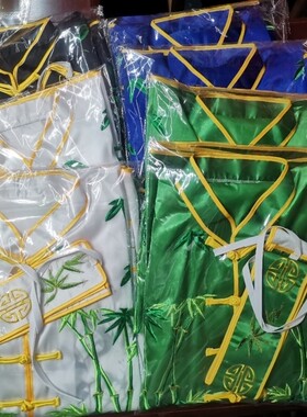 唐装大二爷伯服饰黑白无常乩童袍