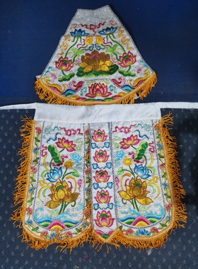 双龙乩童袍苏绣跳童衣新品五营服饰套装善才童子莲花三太子衣定制