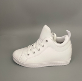 春秋女鞋 Hoz头层牛皮鞋 低帮休闲小白鞋 正品 面隐形内增高女鞋 时尚