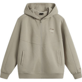 李宁外套男士冬季长袖情侣连帽衫宽松开衫上衣女士针织卫衣运动服