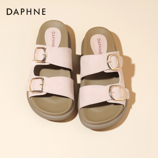 厚底时尚 夏季 休闲软底勃肯沙滩凉拖 女外穿2026新款 达芙妮勃肯拖鞋