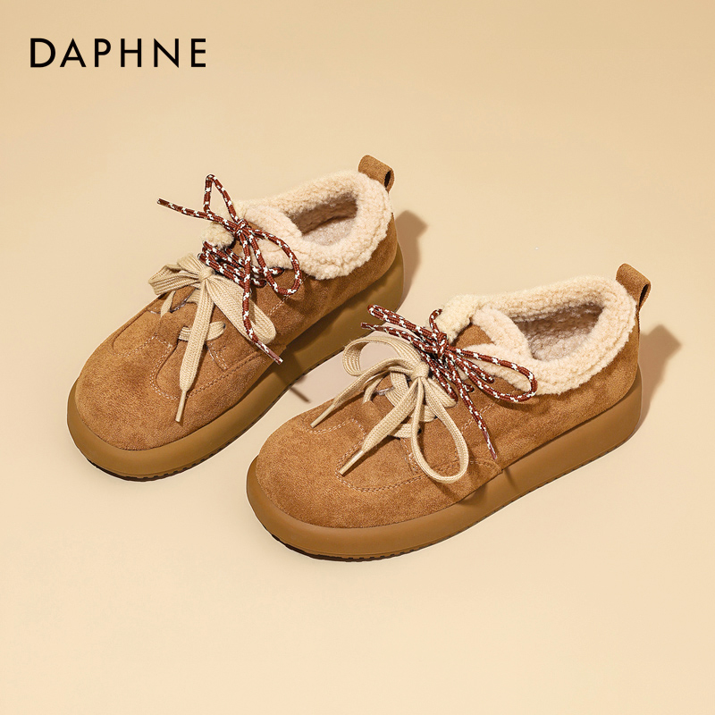 达芙妮女鞋正品！加绒毛毛勃肯鞋