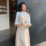 【现货】法式复古假两件连衣裙2D079-2373P120控178，女装连衣裙，浙宝129