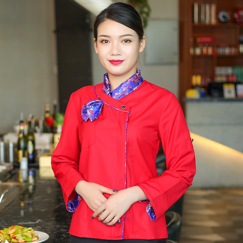 服务员工作服男女长袖短袖餐饮酒店茶楼饭店夏季套装工衣制服定制