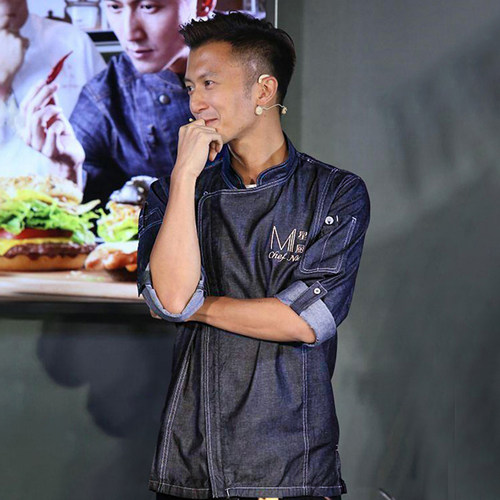厨师工作服餐饮饭店厨师服男套装