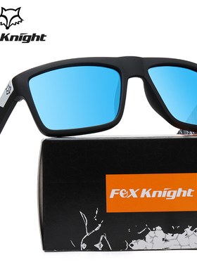 Fox knight偏光方形复古太阳镜男女宝丽来运动眼镜炫彩防紫外线