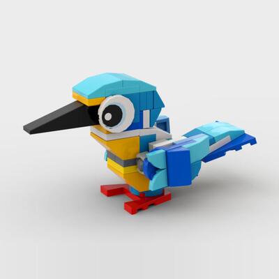 小颗粒积木电子版搭建步骤图纸翠鸟MOC-180467