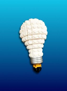 小颗粒积木电子版搭建步骤图纸灯泡MOC-134299