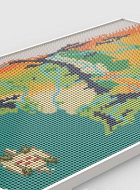 小颗粒积木电子版搭建步骤图纸中土世界地图MOC-156261