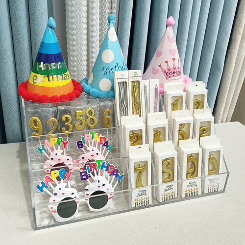 生日蛋糕蜡烛展示架透明亚克力