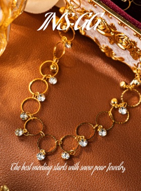 【INS · GG】小众轻奢颈链2025新款原创设计仿水晶项链OMX2817