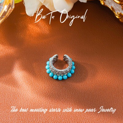 【柏荼】岚   原创设计轻奢手工 AM0131 耳骨夹