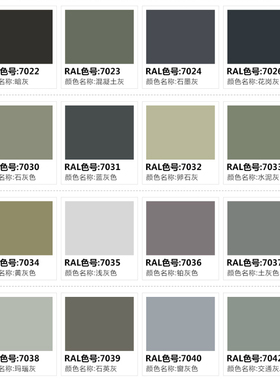 劳尔RAL7037/7038/7040/7042/7043/7044/7045/7046/7047灰手喷漆