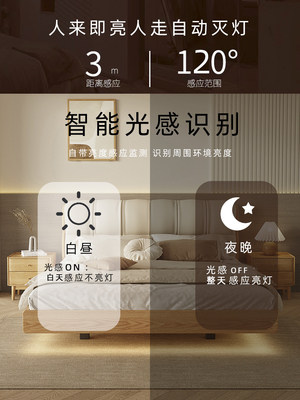 智能悬浮床灯带led灯条地台卧室床底感应灯带无线自粘起夜自动亮