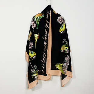 桑蚕丝披肩丝巾女秋冬季 真丝围巾 瑕疵处理 外贸单