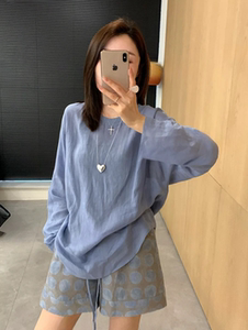 夏季搭配一整套时尚套装女慵懒风长袖防晒上衣休闲阔腿短裤两件套