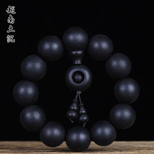 土沉香手串沉水黑檀老料原木越南芽庄沉香佛珠男手链女108颗念珠