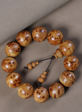 崖柏瘤疤老料佛珠手串