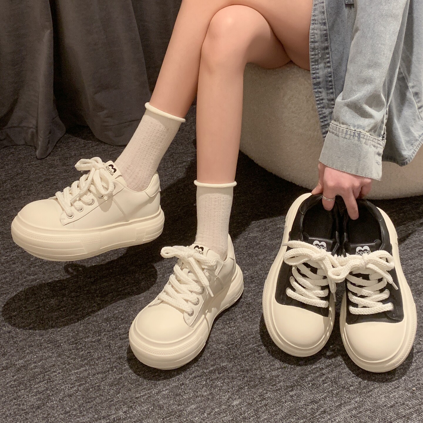 贾不假板鞋女款2026新款秋季小众图片