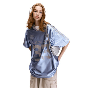 美式冰球服jerseyfit球衣运动复古短袖T恤男女夏季跑步宽松上衣潮