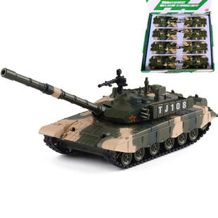 新款【散装】嘉业99坦克合金声光炮台可转动模拟发声军事模型0291