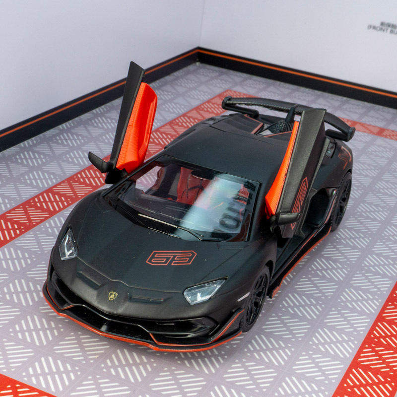 新款 仿真兰博超跑儿童玩具车埃文塔哆SVJ63合金汽车模型摆件