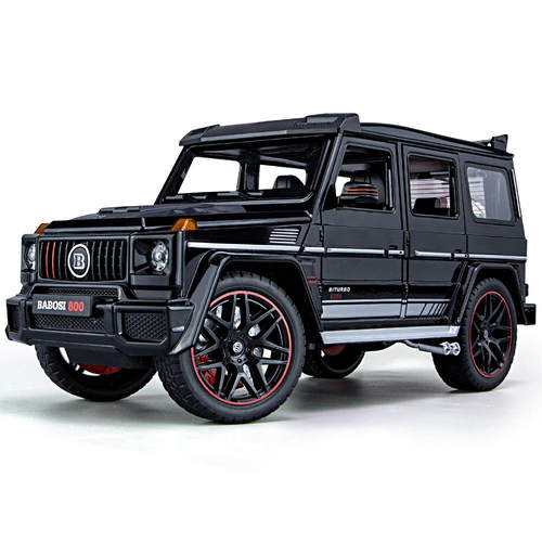 新款 1:18巴博斯G800合金声光带星空顶仿真越野车模型儿童玩具